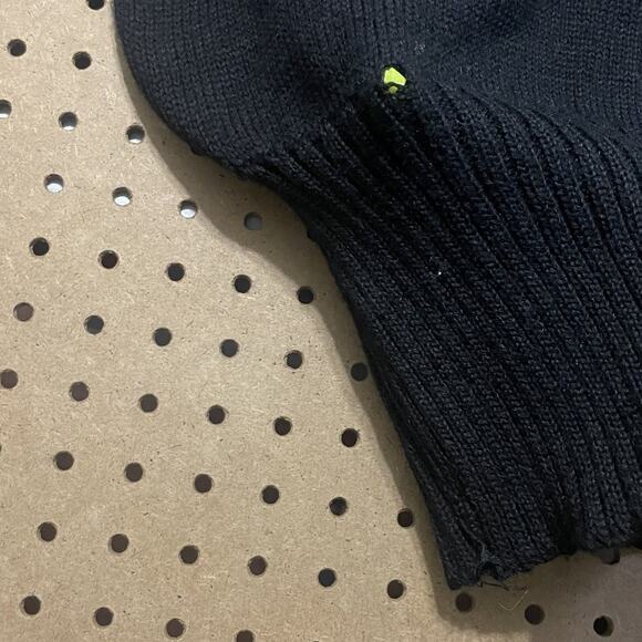 VTG Rutgers Sweater Mens Large Black Letterman Stylized Sportswear Player USA - Picture 7 of 11